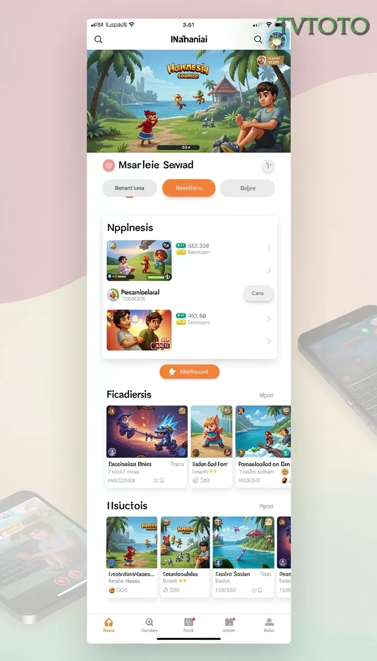 Galeri pratinjau visual tvtoto build APK resmi terbaru